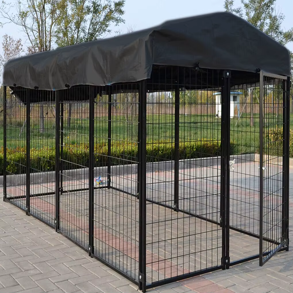 Casa para Perros Grande Exterior con Cubierta Anti-UV y Resistente a Agua - Jaula de Plástico Metálica para Mascotas — imagen 1