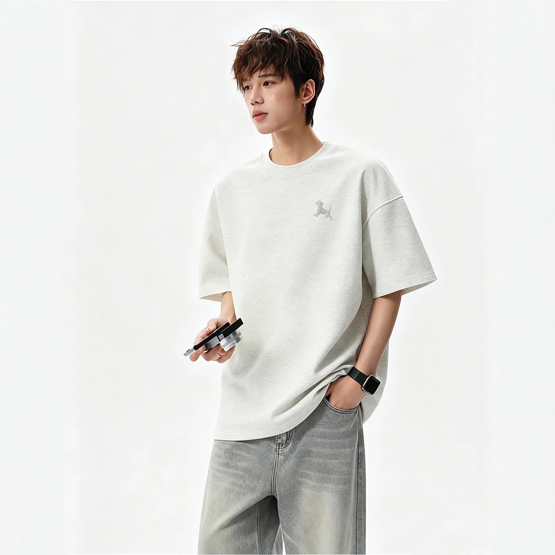Dog Print Men's T-Shirt Trendy Casual Sports Short Sleeve — image 9