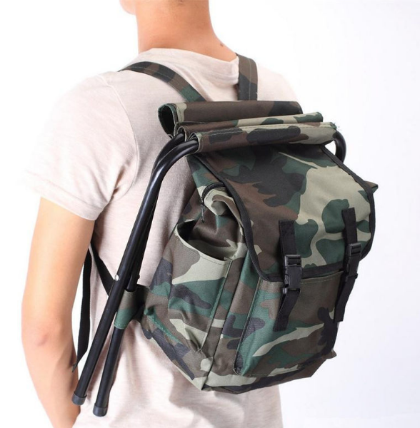 Silla plegable de ocio al aire libre portátil silla de pesca para senderismo mochila — imagen 2