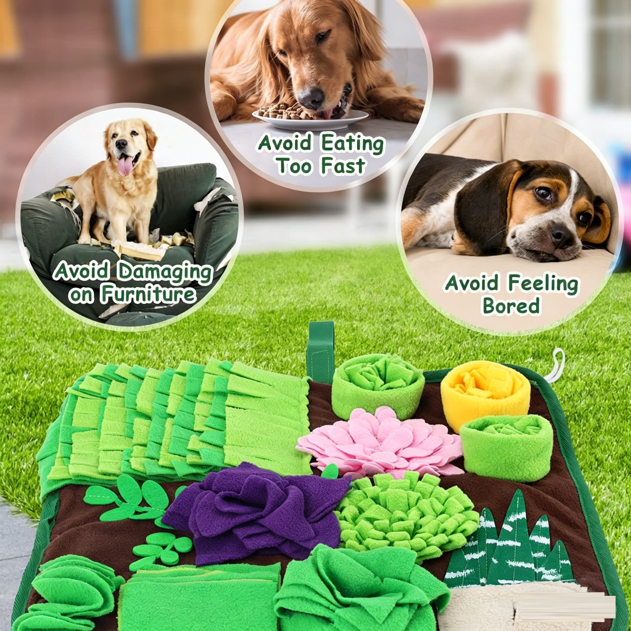 Pet sniffing pad feeding pad slow food consumption energy interactive training sniffing pad — image 5