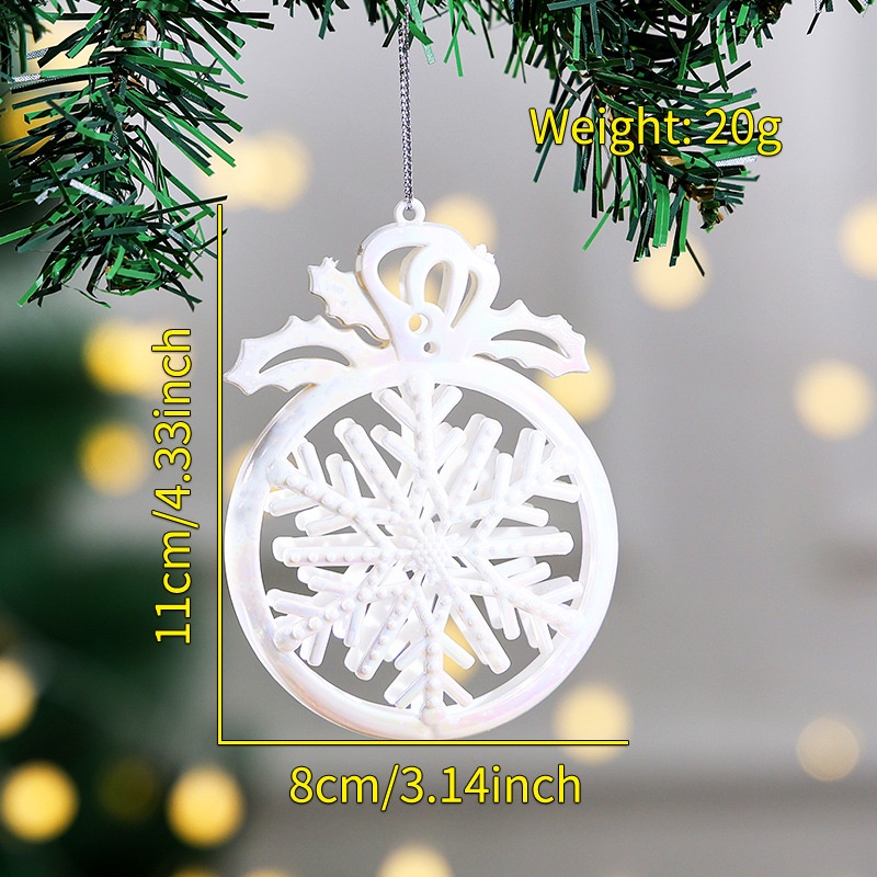 Creative Transparent Acrylic Christmas Tree Ornaments - Snowflake, Reindeer, Angel, Girl Decorations — image 8