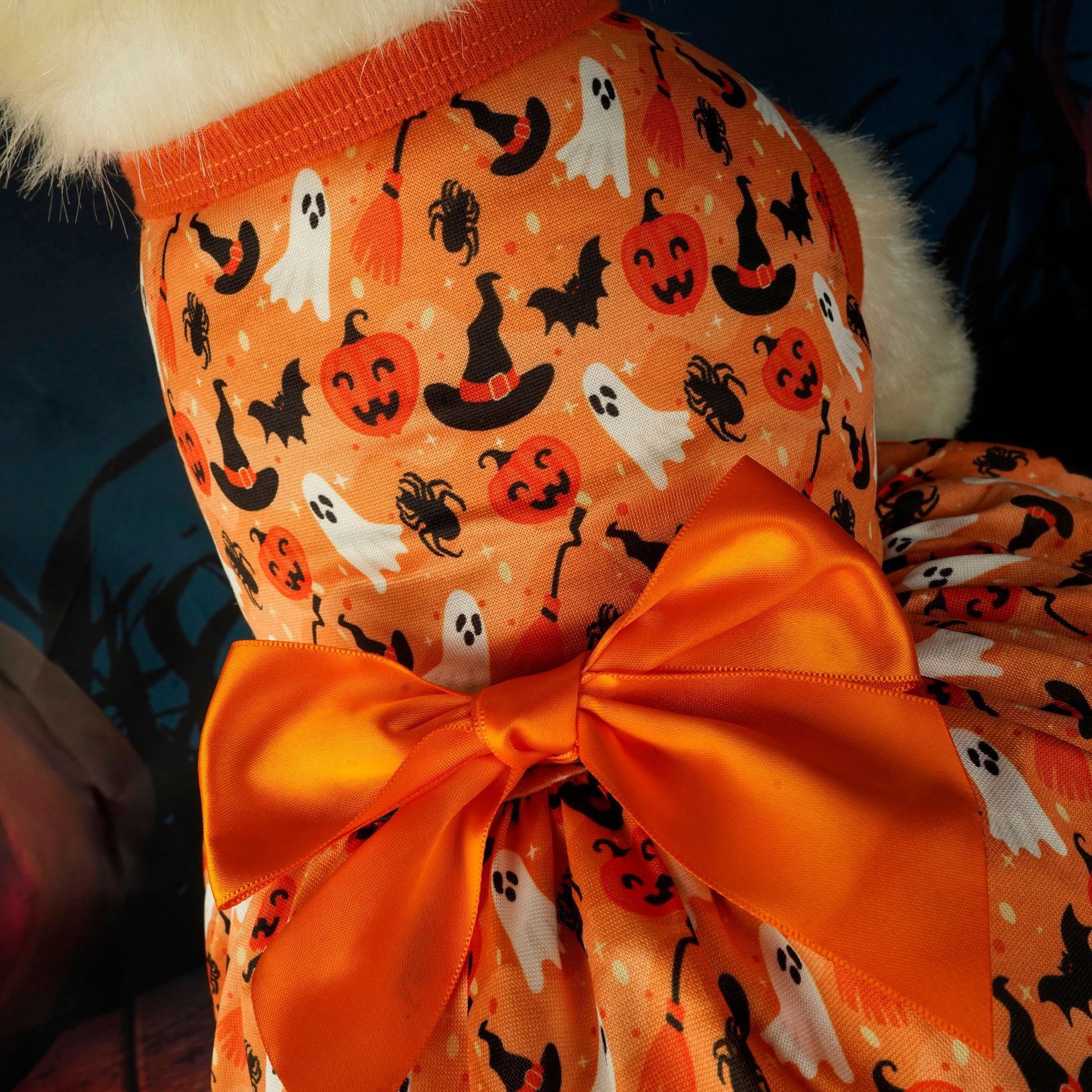 Disfraz de Halloween para Perros, Diseño de Calabaza y Murciélago, Ropa de Moda Nueva para Canes — imagen 5