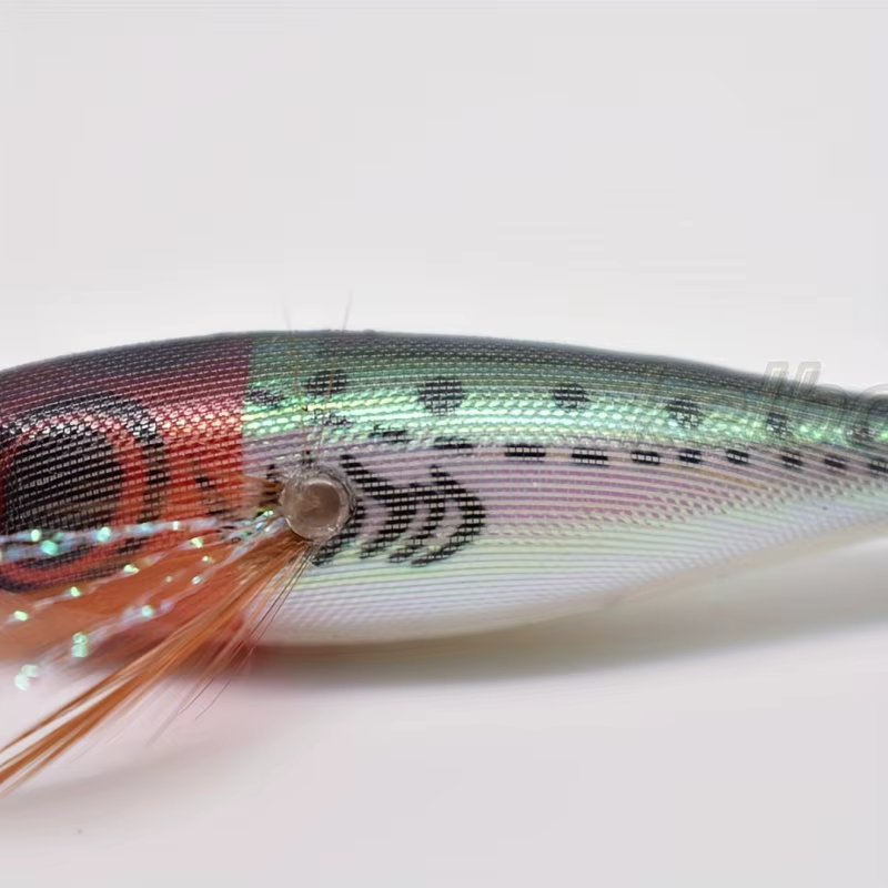 5pcs Glow-in-the-Dark Fishing Lures with 3D Eyes - Realistic Shrimp, Squid, Octopus - Hard Bait Jig Lures with Hooks, Non-Toxic — image 6