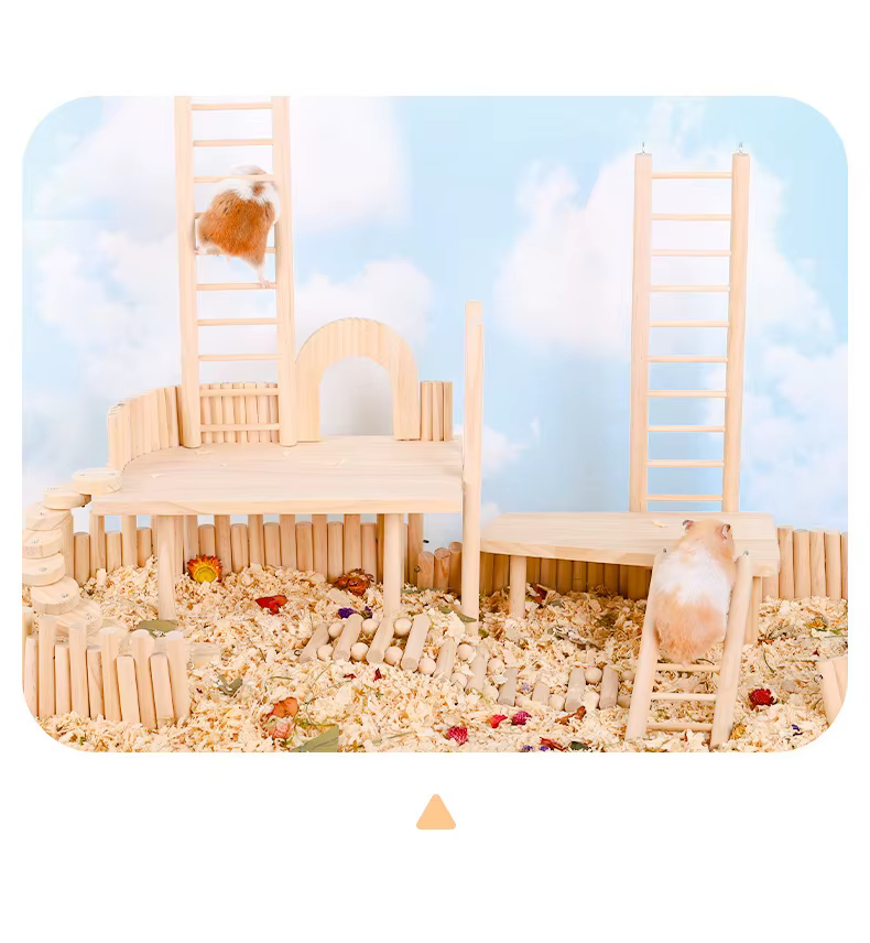 Juego de Escaleras para Loros Básico 13 Pasos - Juguetes para Aves con Lámpara de Madera — imagen 3