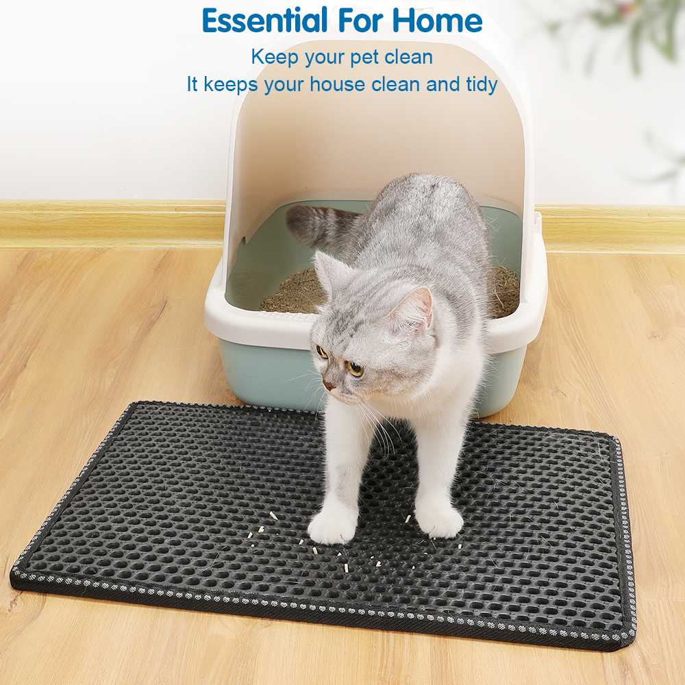 Manta de Limpieza para Box de Arena de Gato, Manta de Captura de Arena, Protección contra Salpicaduras y Filtro — imagen 3