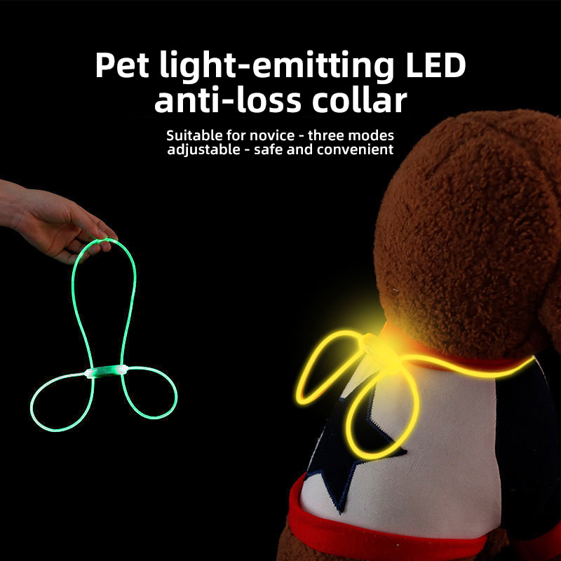 Dog Luminous Collar Led Luminous Collar Teddy Medium-Sized Large and Small Dog Anti-Loss Walking Light — image 3