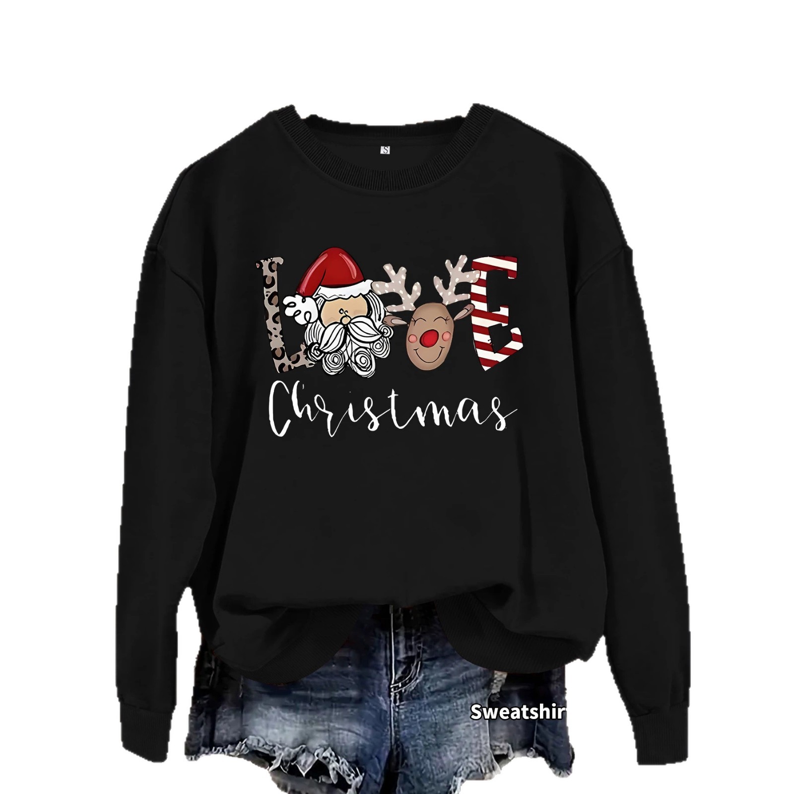Deer print fleece hoodie — image 2