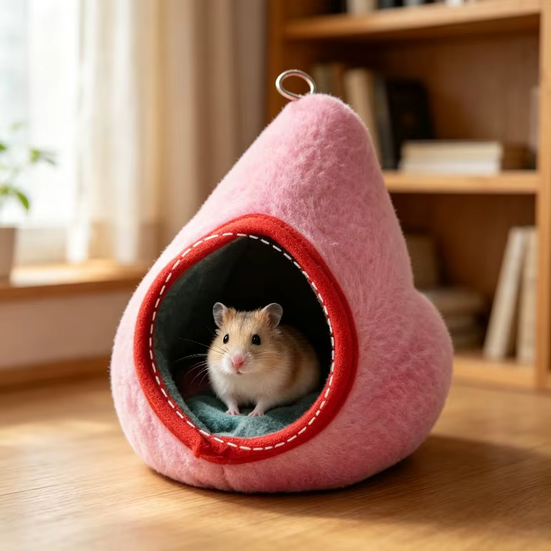 Hanging Hammock for Small Pets Cozy Nest Bed for Hamsters Guinea Pigs & Chinchillas Washable Cage Accessory for Sleep & Play — image 5