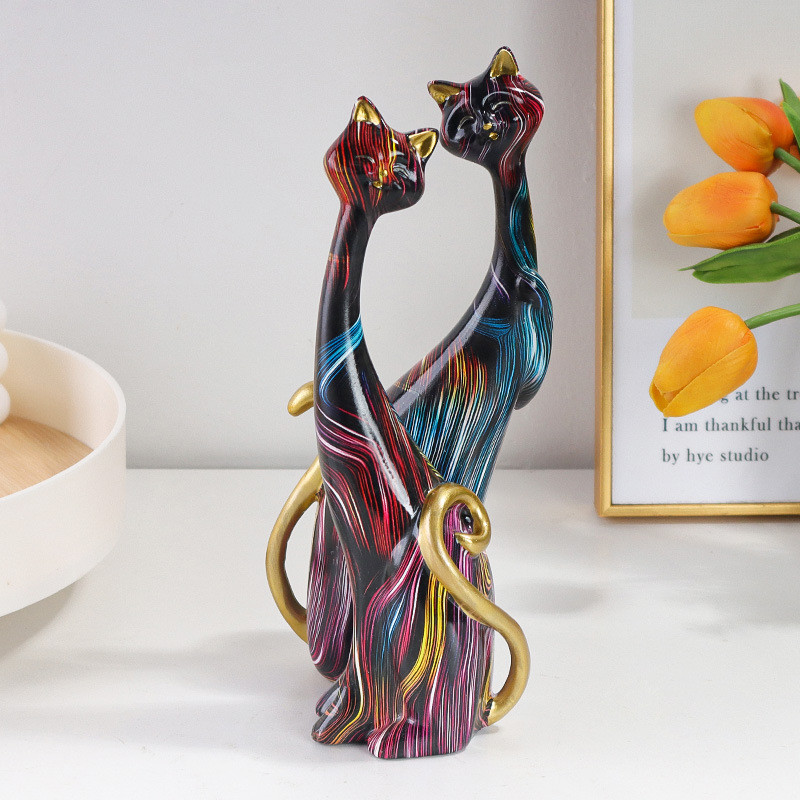 Ornamento de Hogar para Pareja con Gato — imagen 5