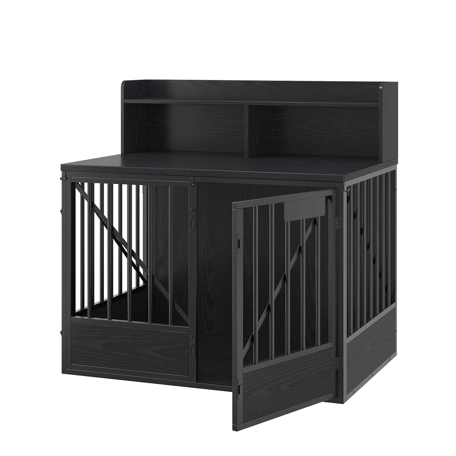Dog Crate Large Capacity Multifunctional Spacious Top Pet Kennel With 2 Open Storage Compartment — image 2