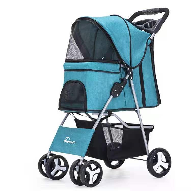 Portable Folding Pet Cart, Cat, Dog, Four Wheel Cart, Pet Out Cart, Teddy Cart, Cat Cart — image 15