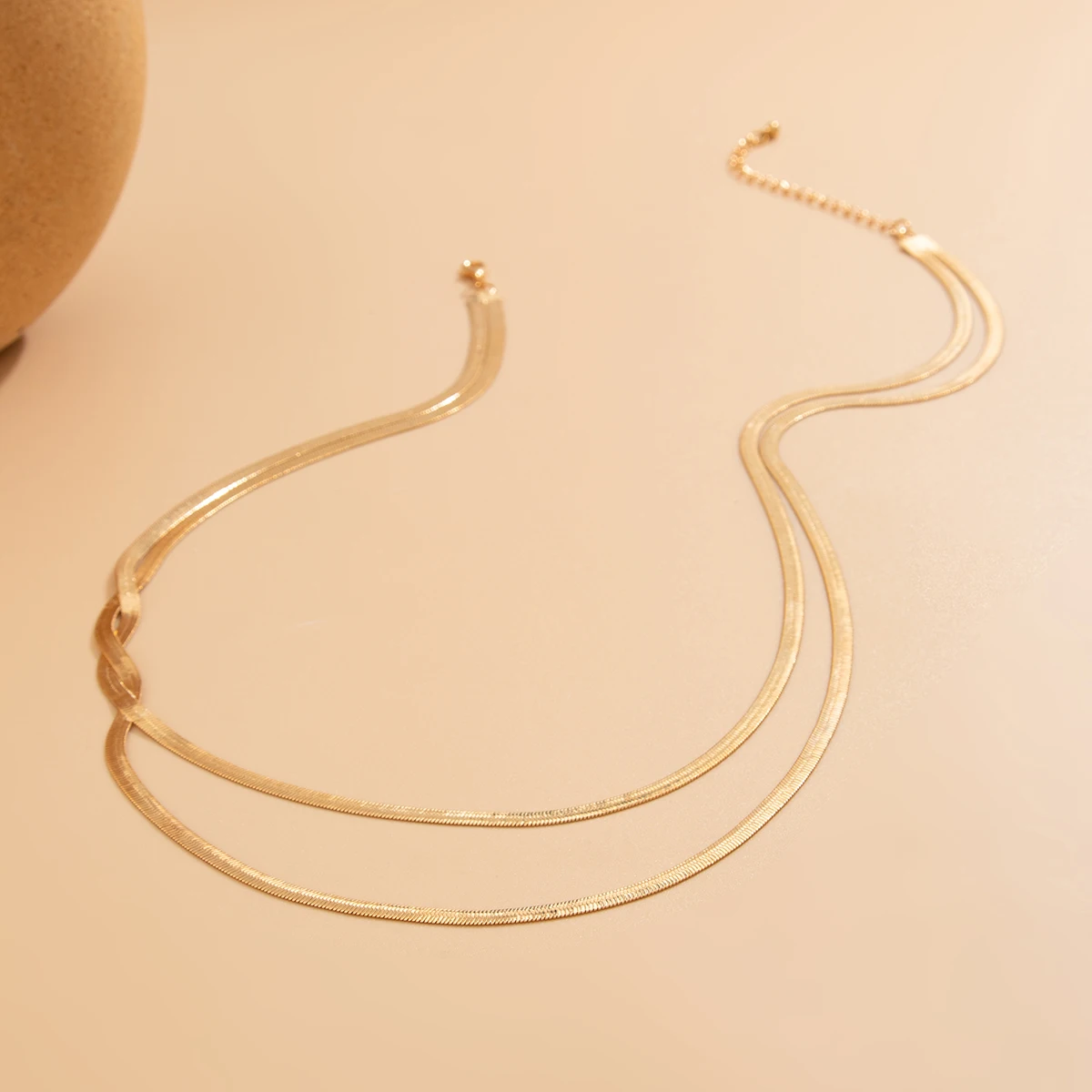 Ingemark Minimalism Twisted Smooth Snake Chain Necklace for Women Collar Multilayer Chest Clavicle Choker Neck Jewelry Gift New — image 5