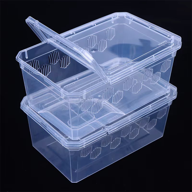 Reptile Tank Spiders Tortoise Lizard Plastic Transparent Reptile Breeding Box Vivarium With Balcony Feeding Supplies — image 5
