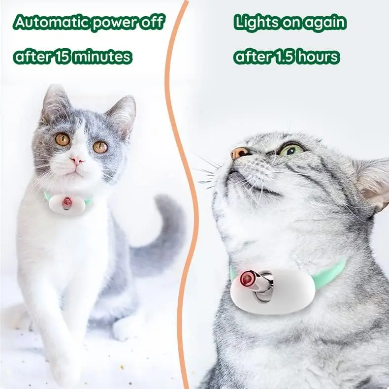 Laser Pointer Collar for Cats Wearable Automatic Cat Laser Collar Toy Electric Smart Amusing Collar for Kitten USB Rechargeable — image 4
