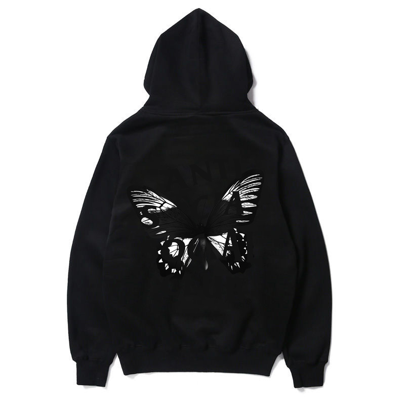 Anti Social Club Oversized Pullover Hoodie Jacket with Butterfly Print — image 1