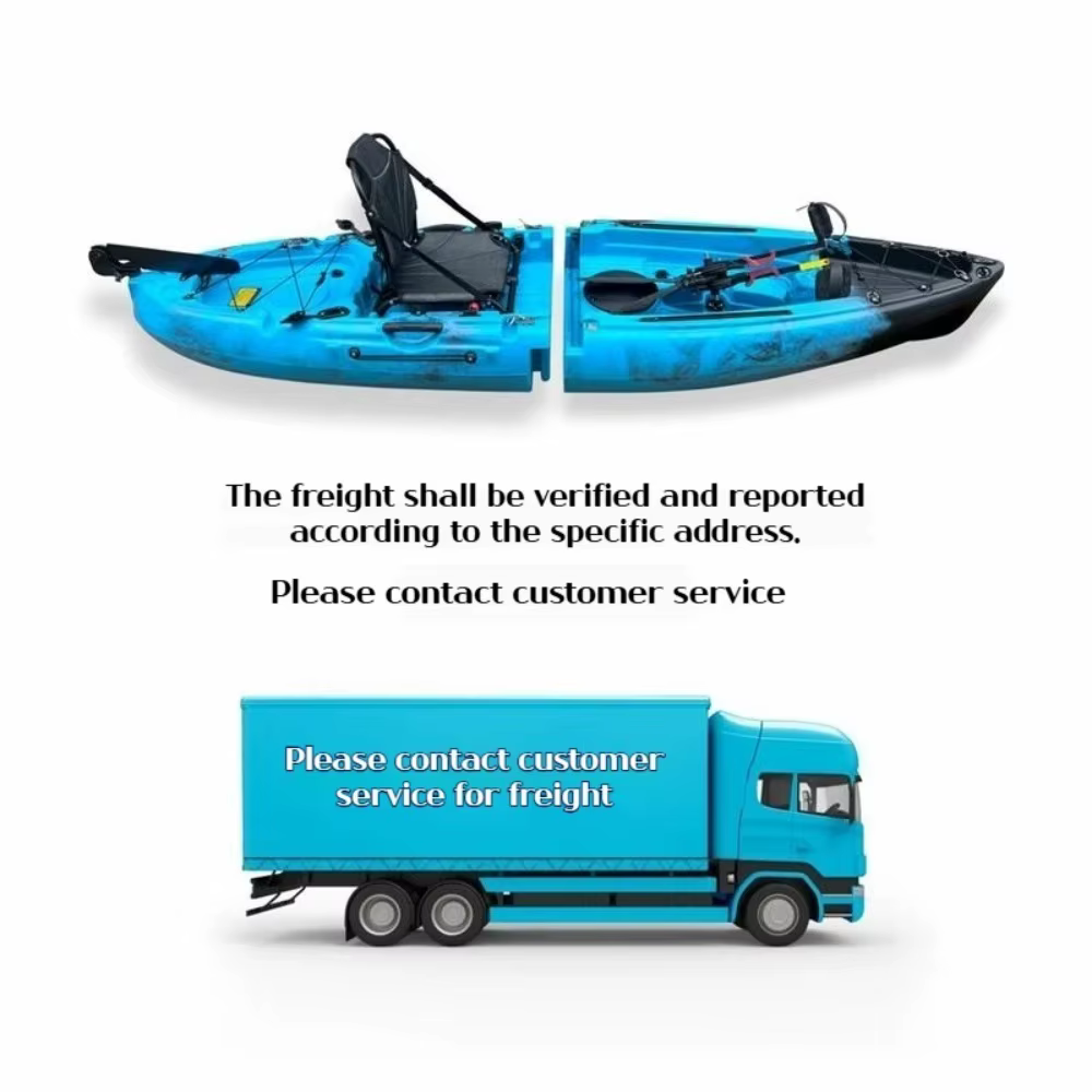 2025 Portable LLDPE Kayak With Split Hard Shell Electric Pedal-Driven Canoe For Solo Tandem Lake Sea Adventures Modular Assembly — image 4