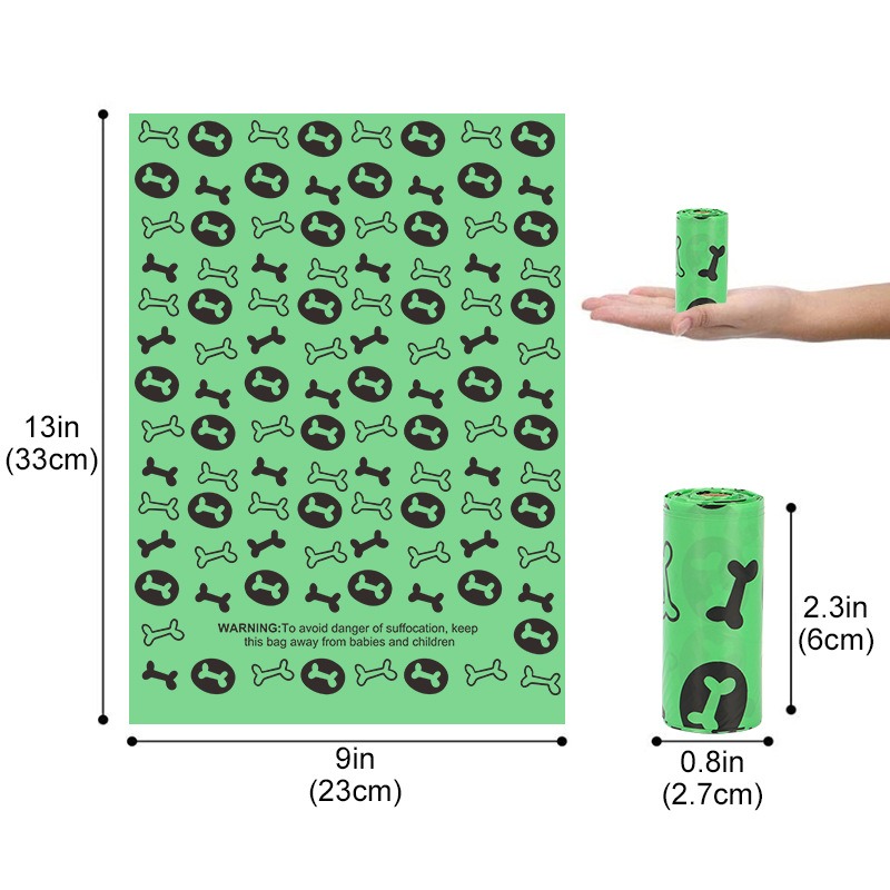 Orange and green pet garbage bags for dogs to pick up feces and defecate — image 13