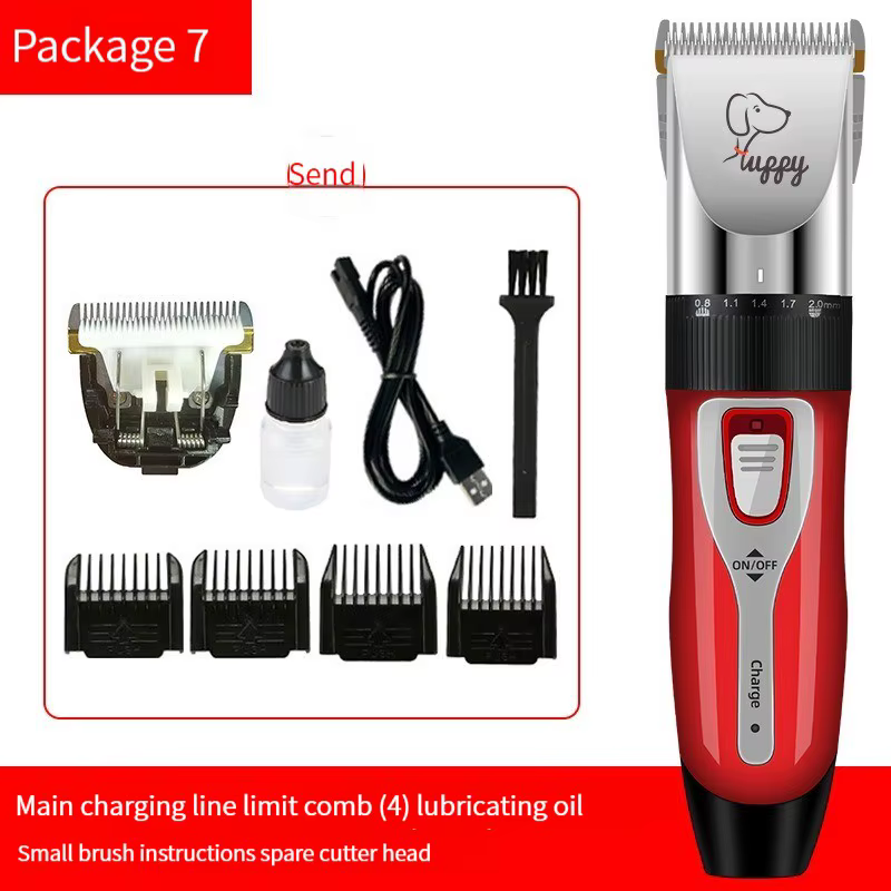 Dog Hair Clipper Pet Hair Trimmer Set Puppy Grooming Electric Shaver Ceramic Blade Cat Accessories Cordless Charging Professiona — image 6