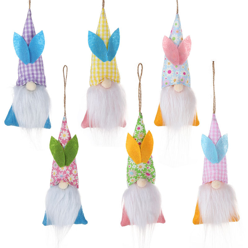 Little doll Easter elf rabbit faceless doll dwarf small pendant home hanging decoration supplies — image 5