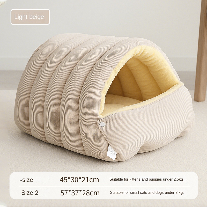 Pet Closed Nest Thickened Warm Detachable Washable Dual purpose Small and Medium sized Dog and Cat Deep Sleeping Nest Mat — image 6
