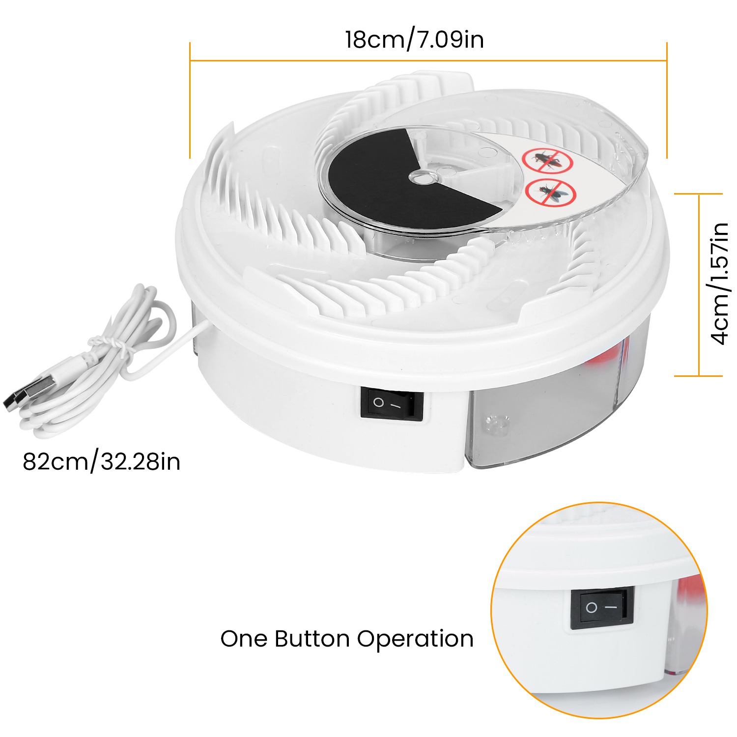 Presa Eléctrica Automática de Moscas con Brazo Rotativo, Repelente de Insectos para Hogar y Restaurante — imagen 8