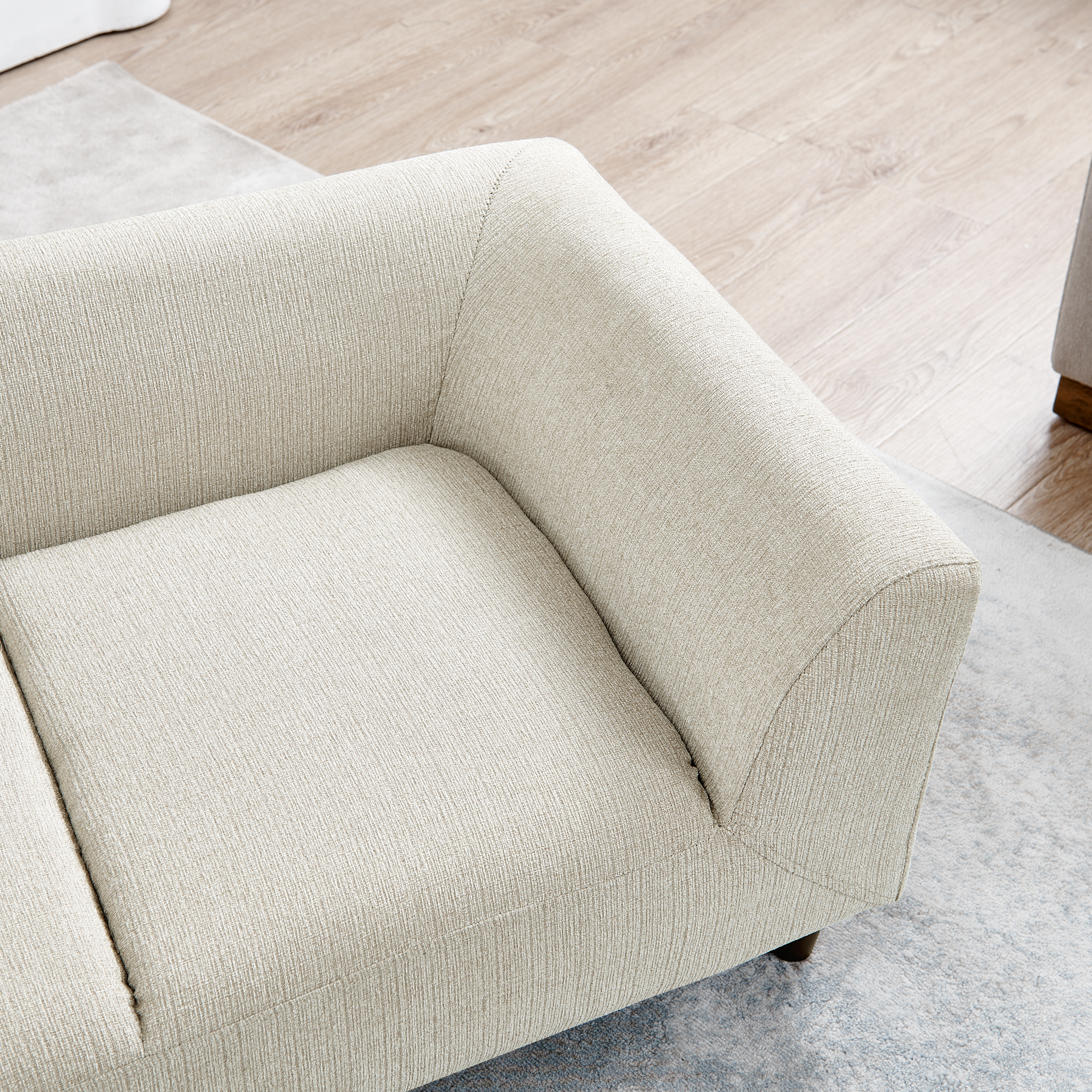 Sofá para Mascotas con Ajuste de Espalda y Brazos, Sofá Rectangular Moderno para Perros Pequeños y Medianos, Muy Comodo y Suave, - BEIGE — imagen 3