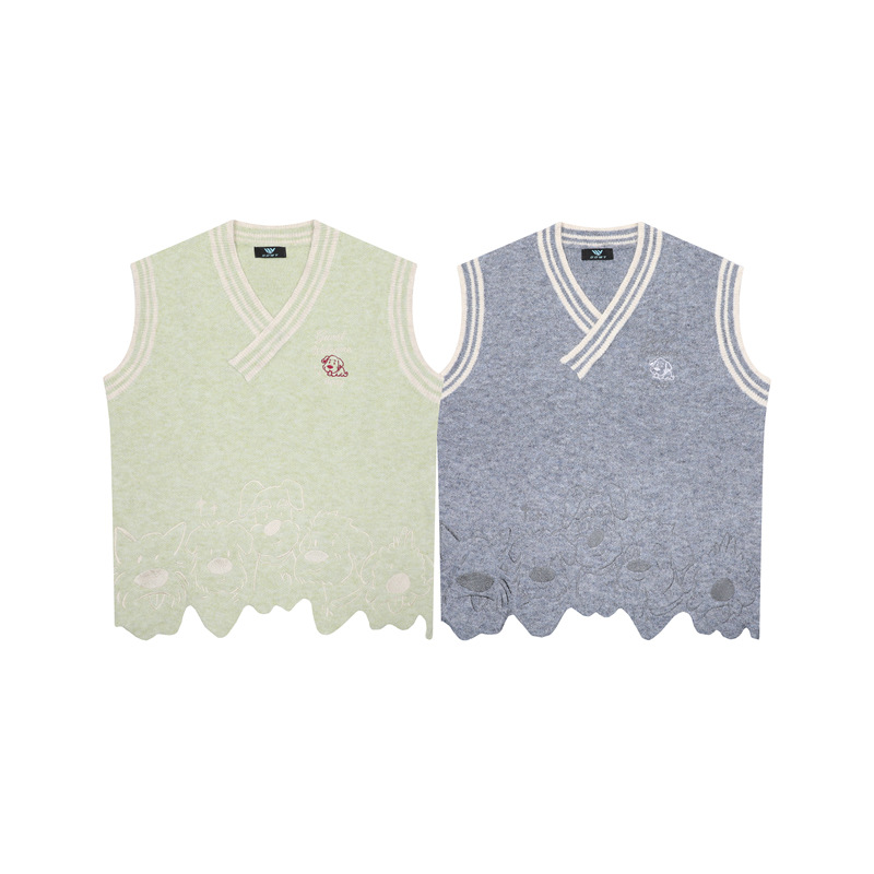 Dog Dark Pattern Cross Sweater — image 6
