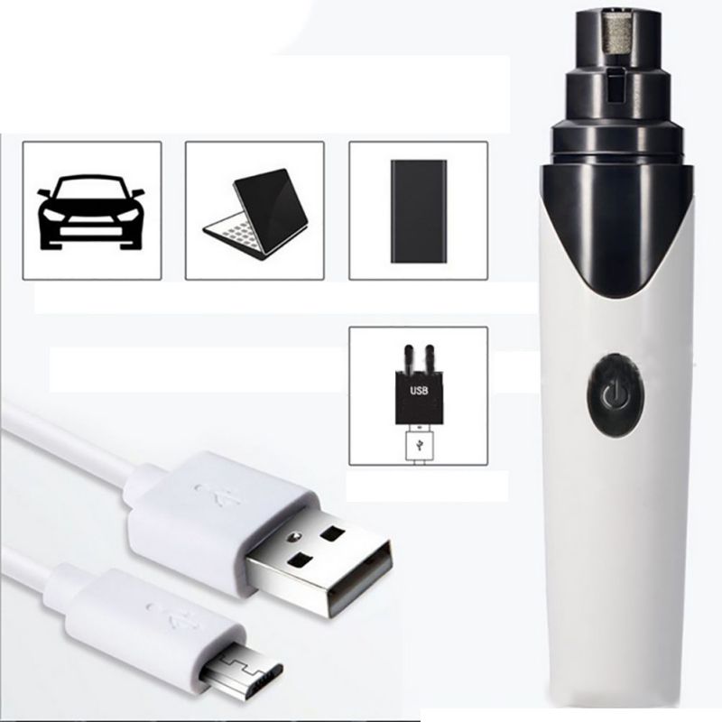 Rechargeable Nails Dog Cat Care Grooming USB Electric Pet Dog Nail Grinder Trimmer Clipper Pets Paws Nail Cutter & Replaceable Diamond Bit — image 6