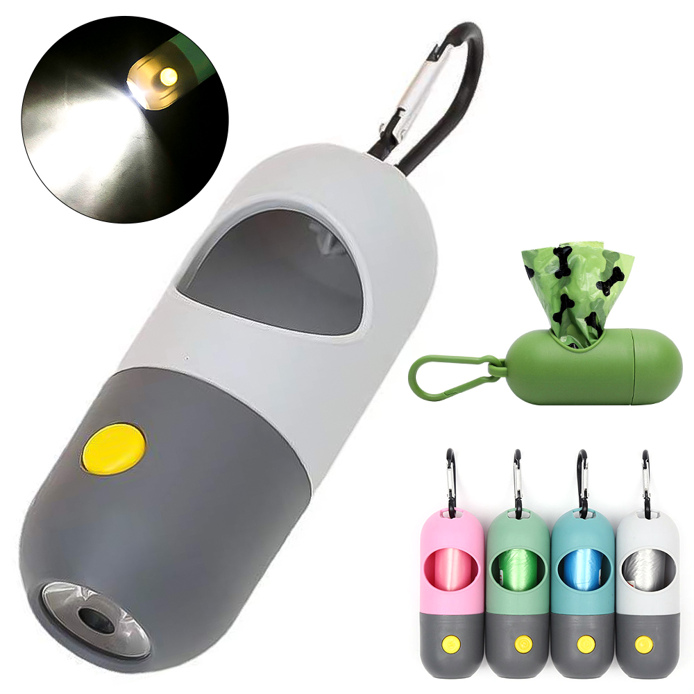 Led Light Pet Waste Bag Dispenser For Dogs Cats Dog Poop Scooper Bags Waste Bags Holder Dispensers Pet Clean Accessories — image 1