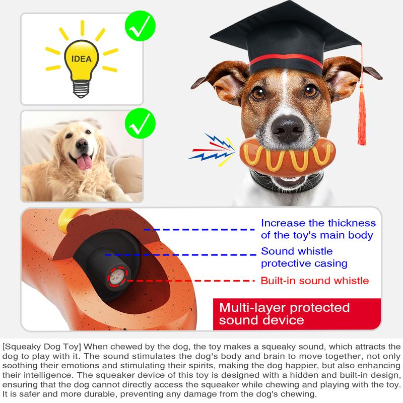 Juguetes de mordida para perros agresivos Chaewers - Juguetes indestructibles para perros con mordidas intensas, juguetes de goma naranja planos — imagen 5