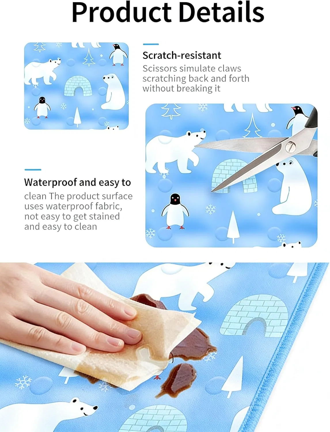 90*60 cm Dog Cooling Mat, 2026 New Summer Pet Mats, Portable Pet Cooling Pad for Travel, Washable Gel Coolings Mat for Dogs and Cats Indoor Outdoor, Reusable Chill Pad Suitable for All Pets — image 3