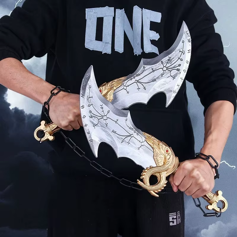 God of War 4 Sword Kratos Cosplay Prop Sabre PU Athena Blade Chaos Ghost Leviathan AXE Real Size Japanese Katana Kid Toy — image 2
