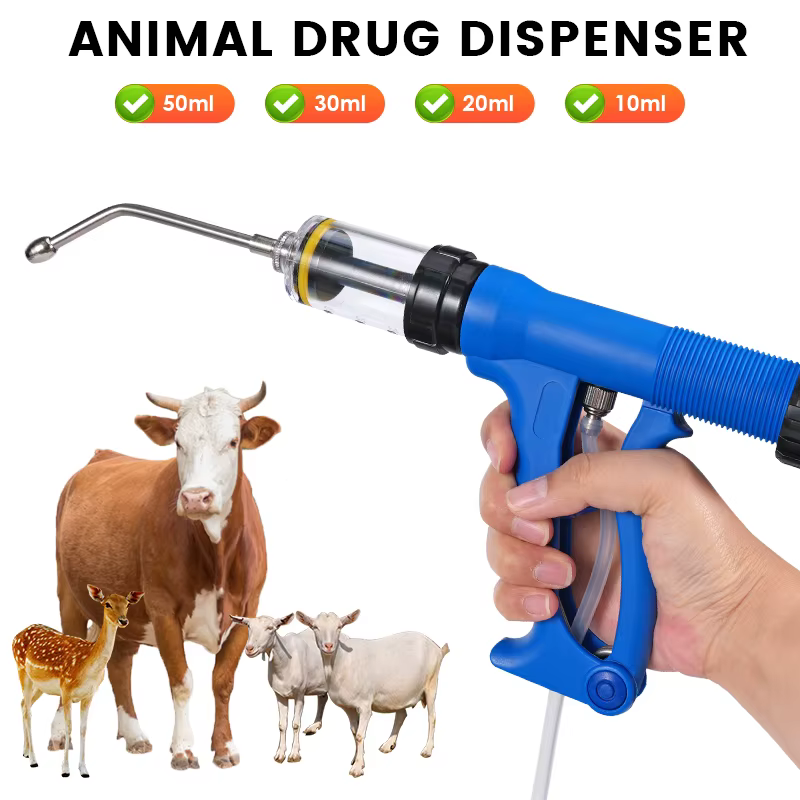 Dispositivo de Dosis Continua para Animales de Granja - Pistola de Alimentación para Cerdos, Terneros y Ganado — imagen 1