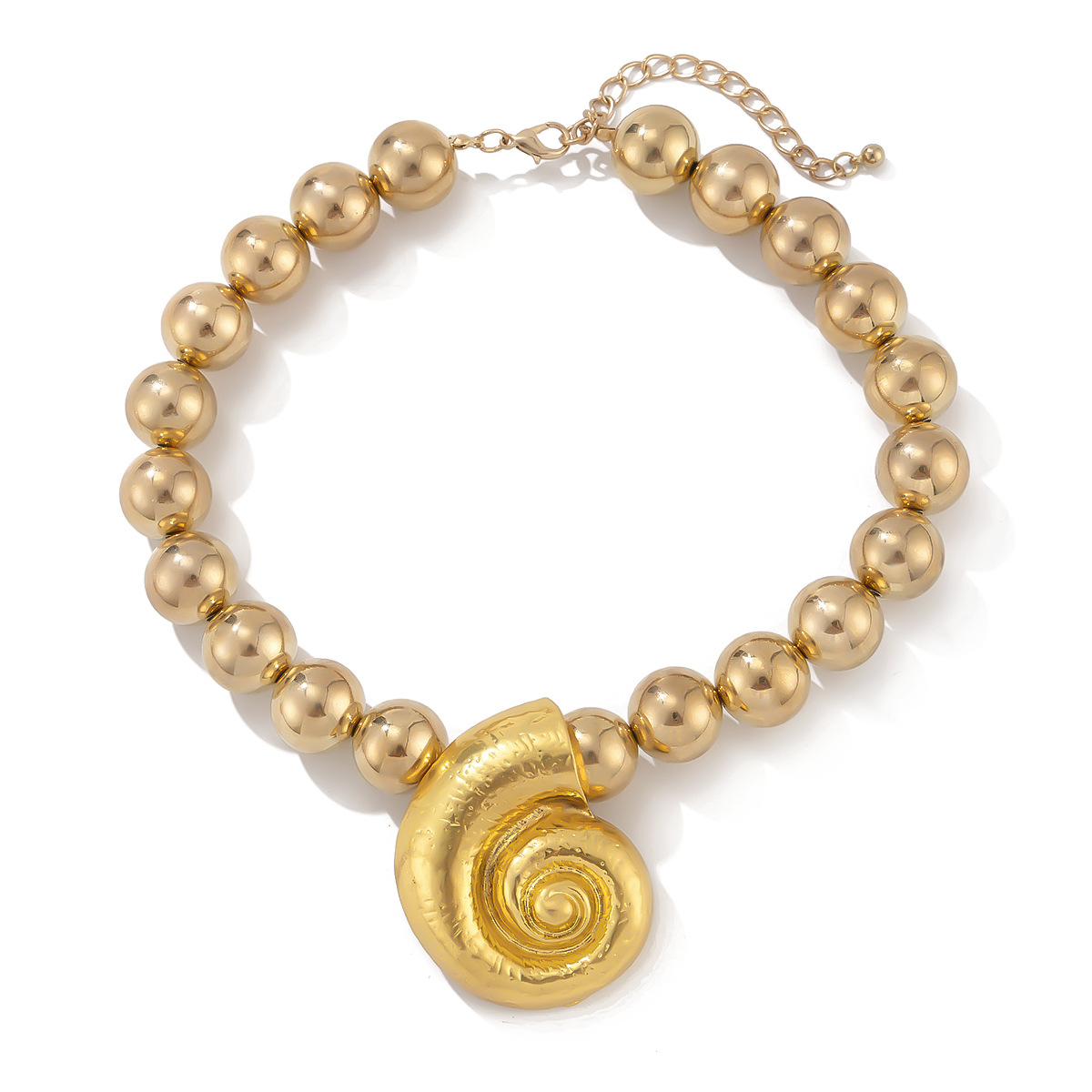 Collar de Pendiente Mermaid Concha Marina Grande para Mujer - Cuello con Estrellas y Conchas Imitación — imagen 5