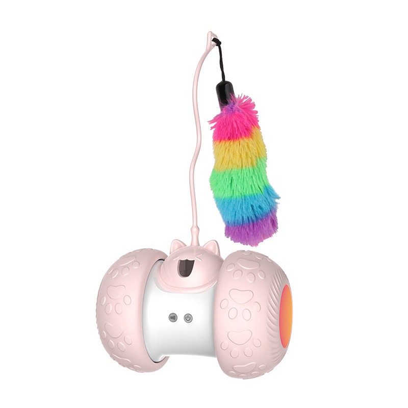 Leaky Led Light Emitting Cat Teaser Ball Charging Electric Rolling Ball Intelligent Balance Car Cat Teaser Toy — image 2