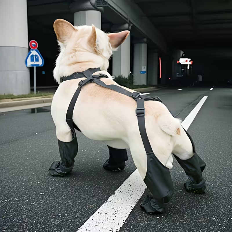 Botas para Perro con Tirantes Antideslizamiento: Protectores de Patas Impermeables y Antideslizantes para un Ajuste Seguro en Aventuras al Aire Libre — imagen 2