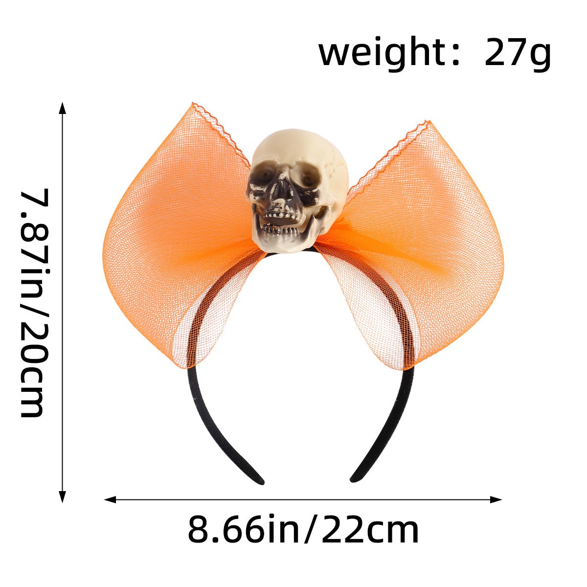 Creative Halloween skull head decoration headband ghost party dance party spider butterfly knot web headband buckle — image 5