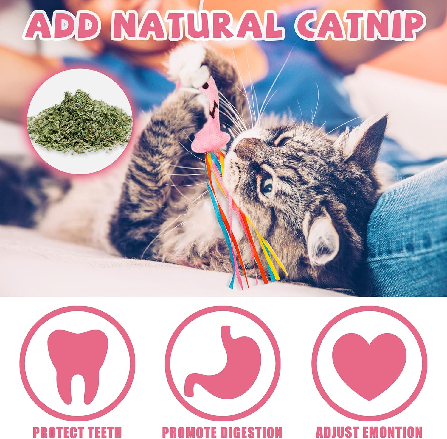 Juguetes de Varita para Gatos Interactivos con Aceite de Nepeta, Colores y Sonido: Estimulación Natural para la Instintiva Caza del Felino — imagen 11