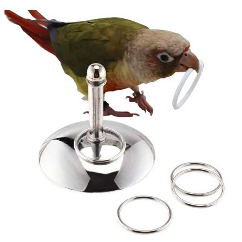 Pet Bird Toys Metal Platform Ferrules Toy Parrot Puzzle Interactive Toy Parakeet Training Intelligence Development Bird Supplies — image 1