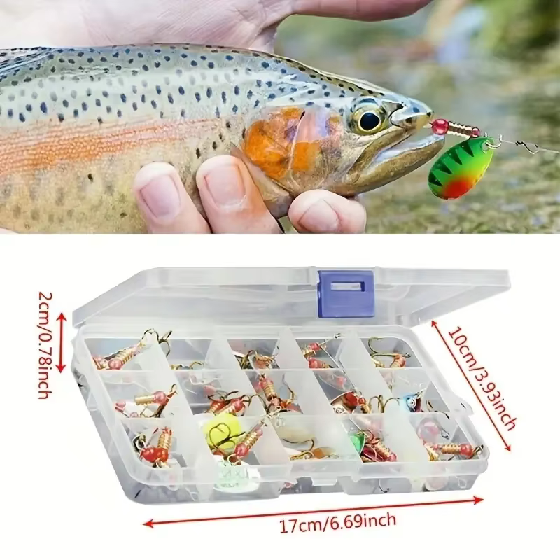 30/10Pcs/lot Spinning Lures Spoon Fishing Set Kit Artificial Bait Spinner Freshwater Saltwater Equipment Fishing Accessories — imagen 5