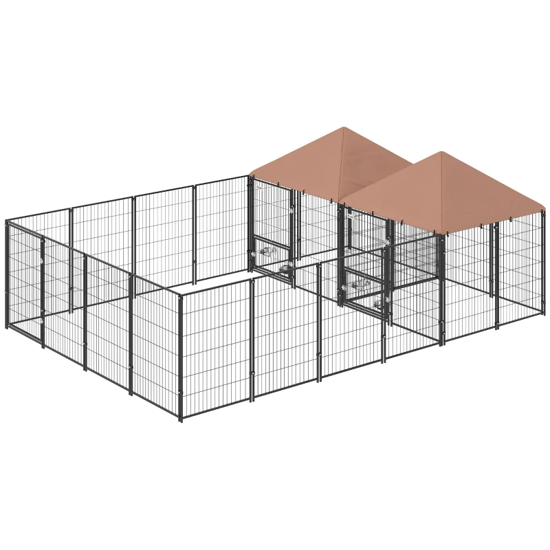 Casa para Perros al Aire Libre Grande con 2 Habitaciones, Comidas Rotativas y Altura Ajustable, Envíos de Paquetes Diferentes - Atención a las Dimensiones y Peso en los Detalles — imagen 4