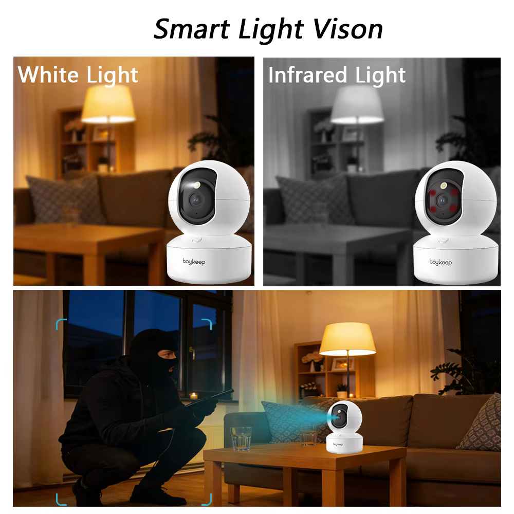 Boykeep 2K Pet Dog Camera with Phone App, 5G/2.4GHz WiFi Indoor Security Baby Camera, 360° Pan & Tilt, 2-Way Audio, Night Vision — image 6