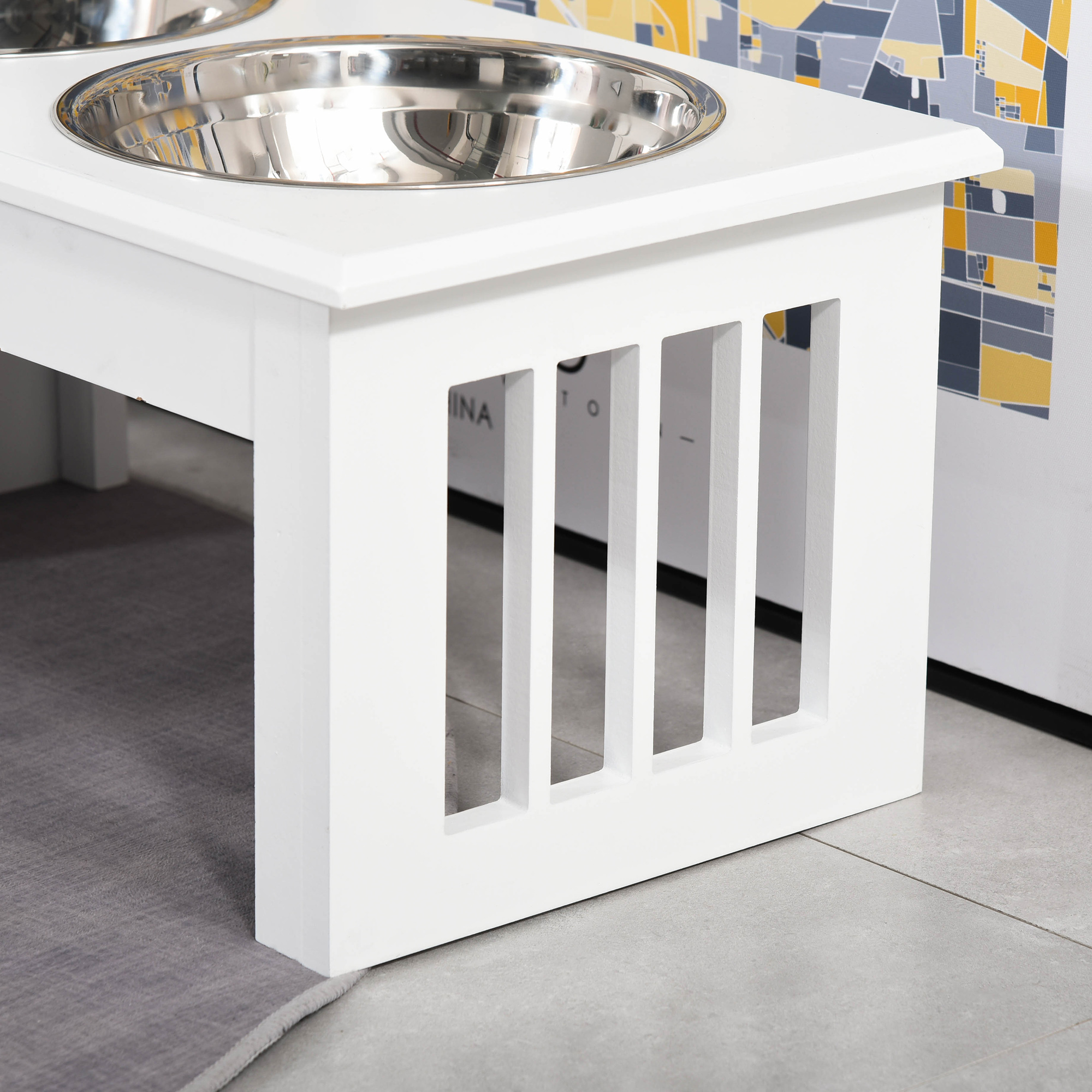 Estación de Alimentación para Perros Pequeños de 6" de Alto, Mesa de Comida para Mascotas con Base Antideslizante, Caja de Alimento para Perros en Posición Ergonómica — imagen 5