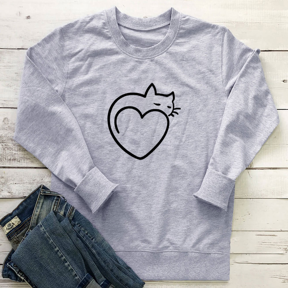 Love Cat Printed Hoodie — image 5