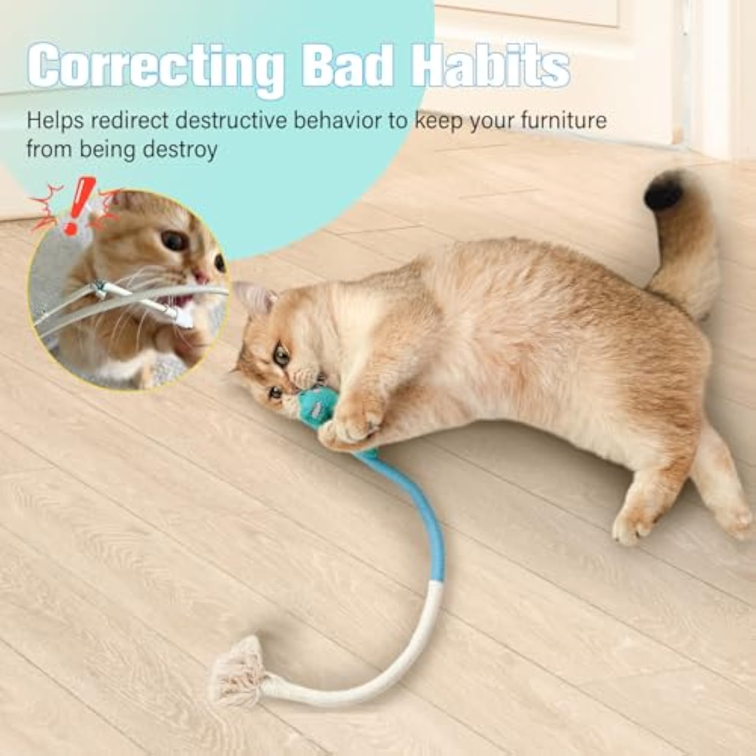Sisal Rope Cat Toys Safe Catnip Toys Without Wire Cat Toys For Bored Indoor Cats Dental Kitty Chew Toys With Silvervine Gall Fruit, Bite-Resistant Teeth Clean Chew Cat Toy, kitty Toys — image 5