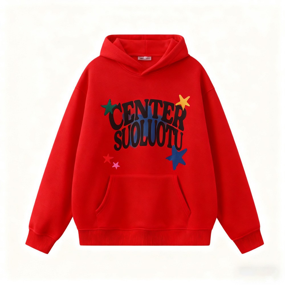 Street Style Letter Butterfly Print Hoodie, Casual Unisex Oversized Sweatshirt for Youth — image 4