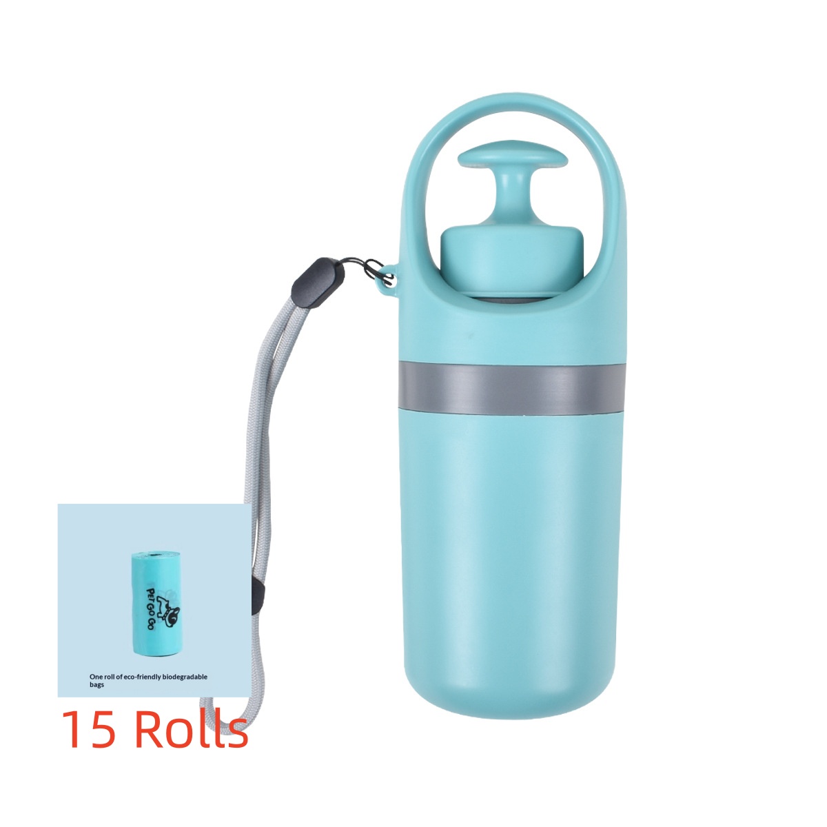 Soplador Portátil Ligero de Heces Caninas con Dispensador Integrado de Bolsas para Recoger Excrementos de Perros con Ganchos de 8 Patas — imagen 14