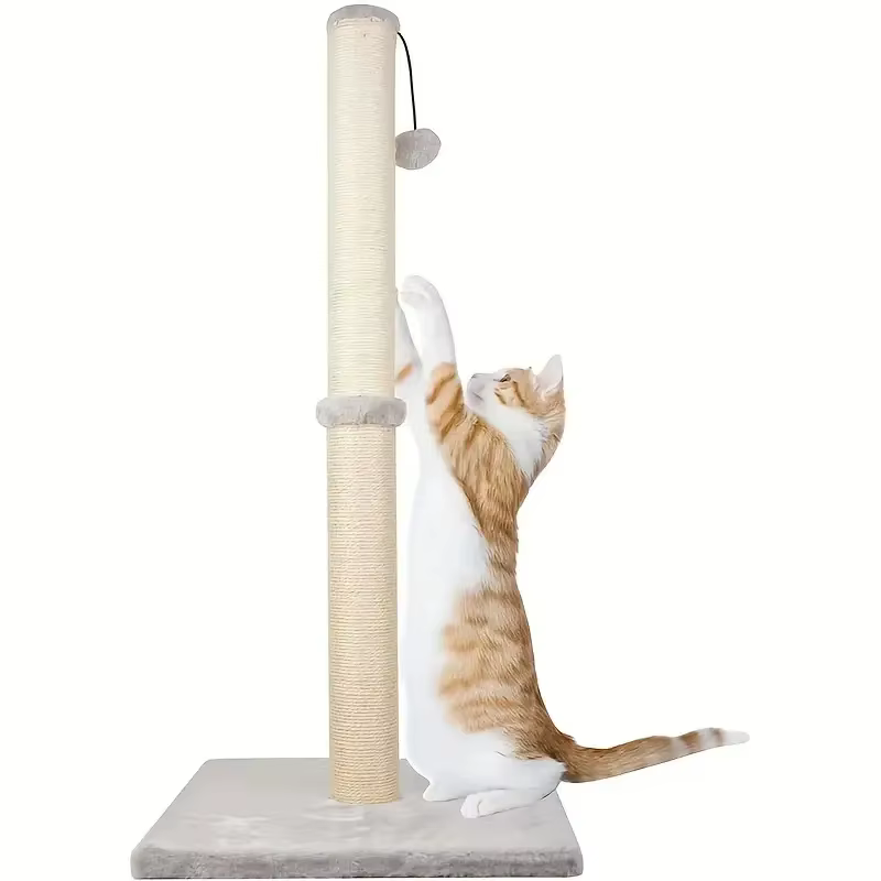 Cat Scratching Post, Claw Scratcher With Sisal Rope And Covered With Soft Smooth Plush, Vertical Scratch, Modern Stable Design — image 5