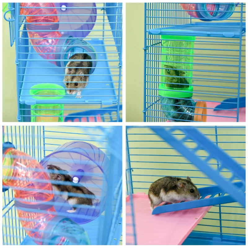Caja para Hamsters de 18,5 pulgadas con 5 Niveles y Tubos — imagen 3
