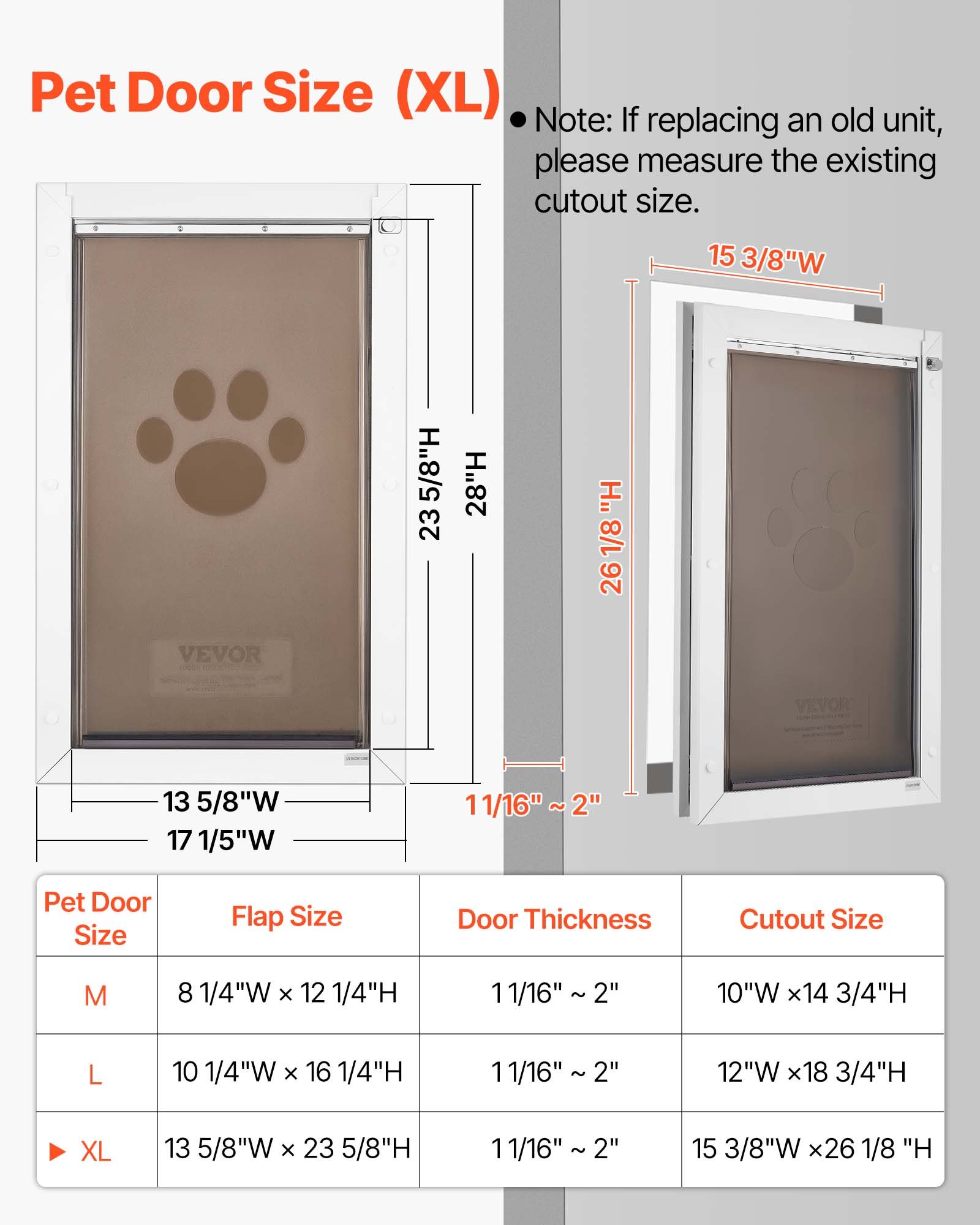 Puerta para Mascotas Grande, Con Dos Bisagras Magnéticas y Estructura Metálica, Acceso Fácil para Perros en Interiores y Exteriores, Resistentes a Clima y Fáciles de Instalar — imagen 4